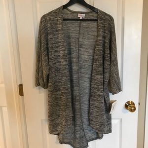 LulaRoe Lindsay shrug, heather gray.